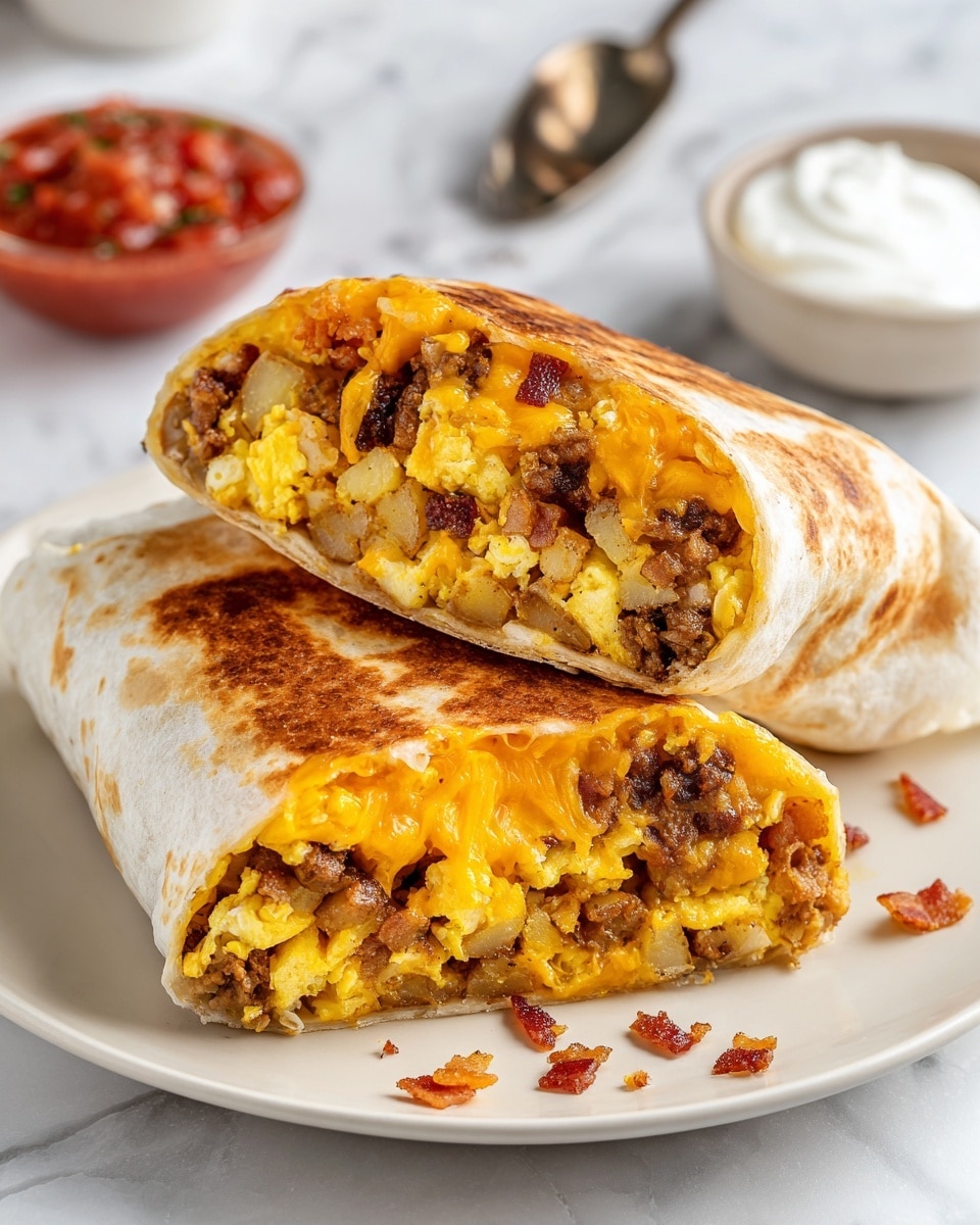 Crispy Chicken Egg and Cheese Burrito with Potatoes Recipe