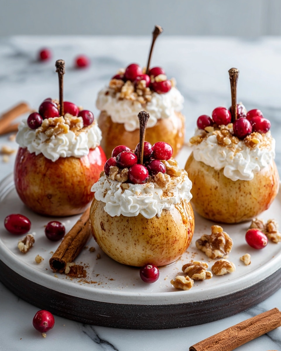 Baked Pears with Goat Cheese, Honey, and Cranberries Recipe