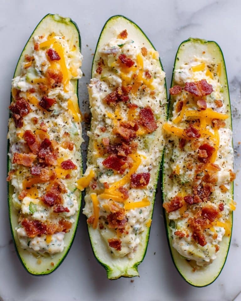 Bacon Ranch Chicken Salad Cucumber Boats Recipe