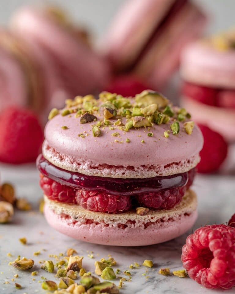 Raspberry Pistachio Macarons Recipe