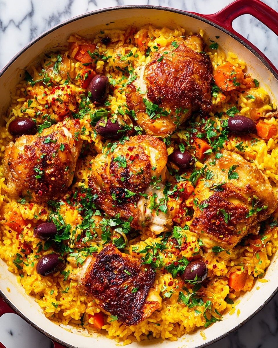 One Pot Portuguese Rice with Rotisserie Chicken Recipe