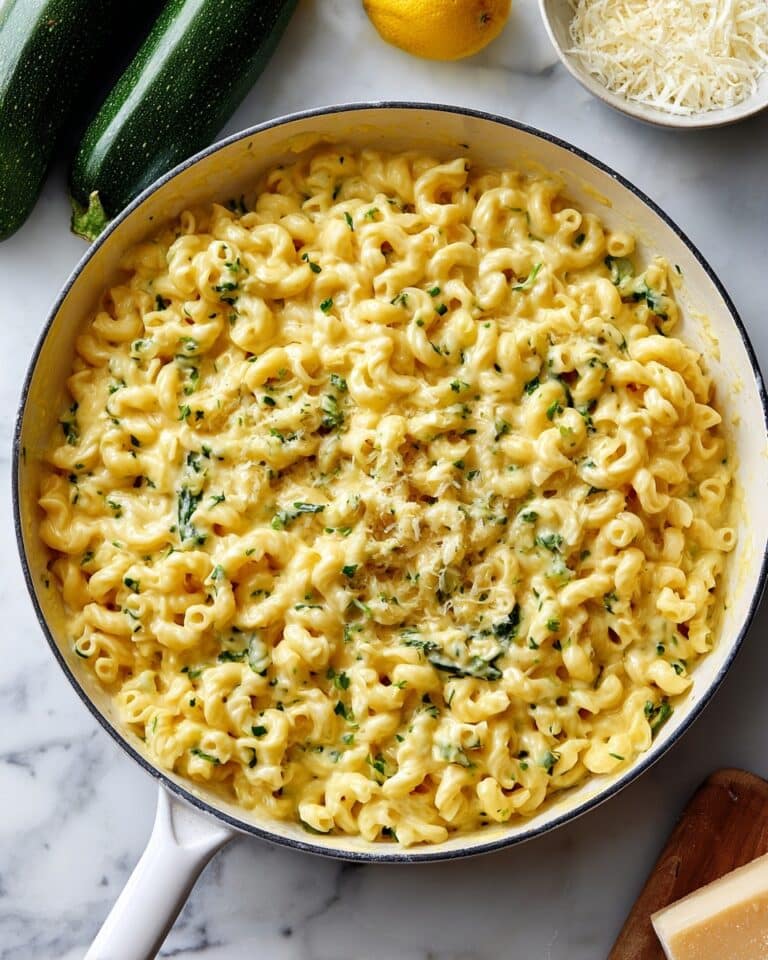 Creamy Garlic Lemon Zucchini Pasta Recipe