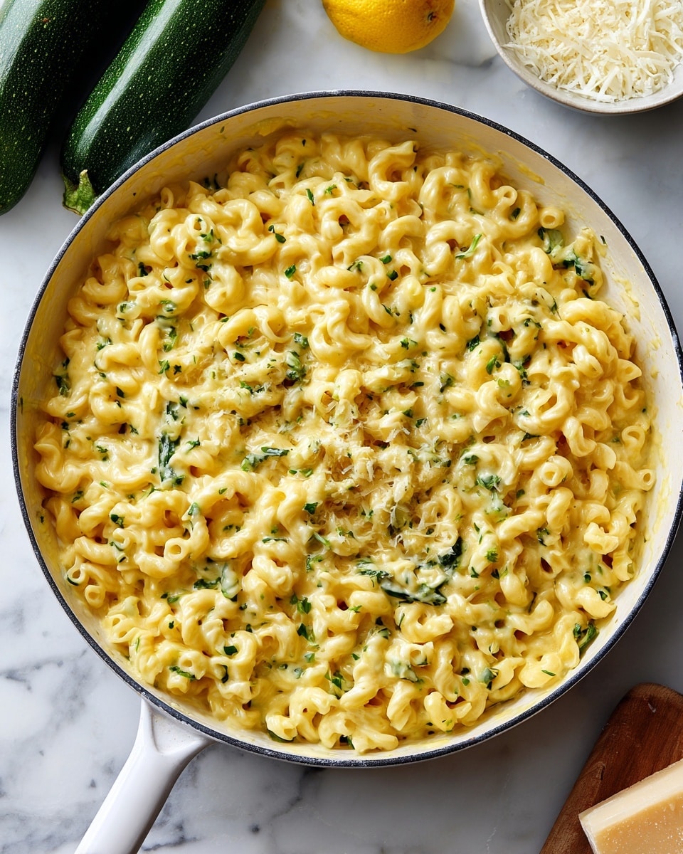 Creamy Garlic Lemon Zucchini Pasta Recipe