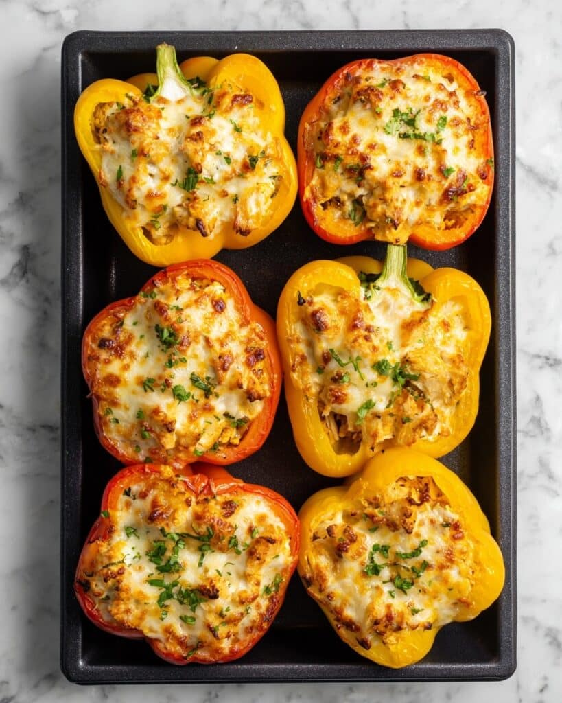 Fajita Chicken Stuffed Bell Peppers Recipe