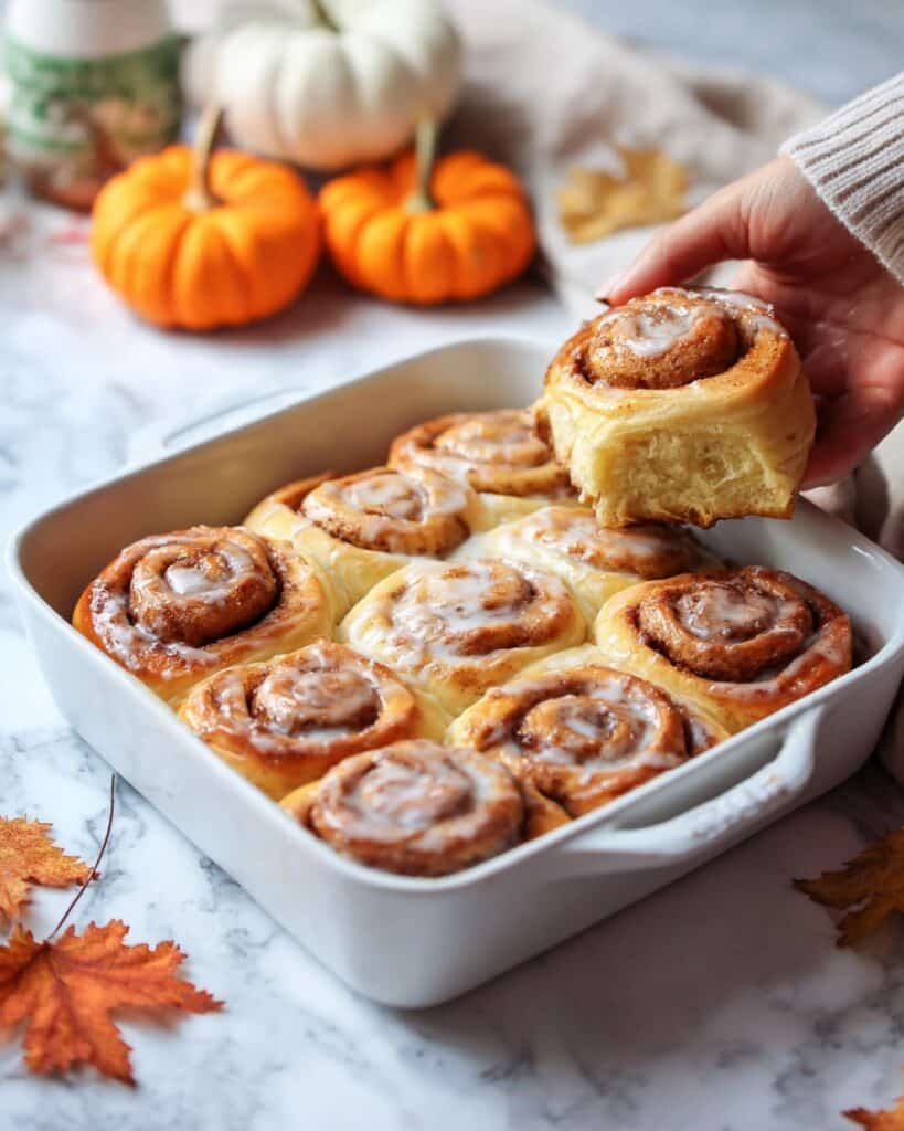 Vegan Pumpkin Spice Cinnamon Rolls Recipe