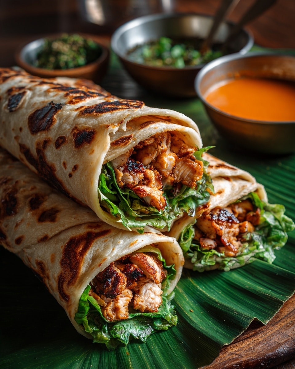 Chicken Tikka Paratha Rolls Recipe